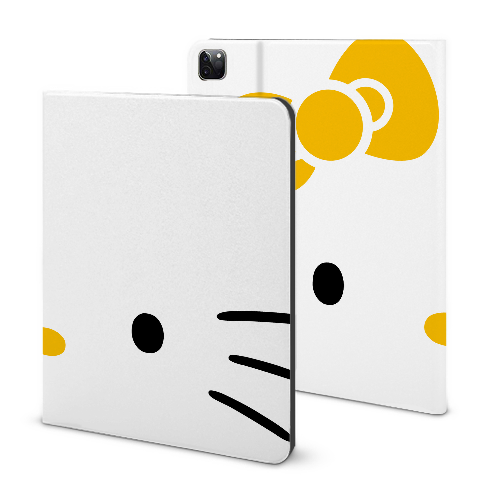 （画像用） Hello Kitty ハローキティ IPad ケース ブック型 PUレザー TPU 耐衝撃 軽量 薄型 ペン収納なし 全面保護 IPad 各モデル対応